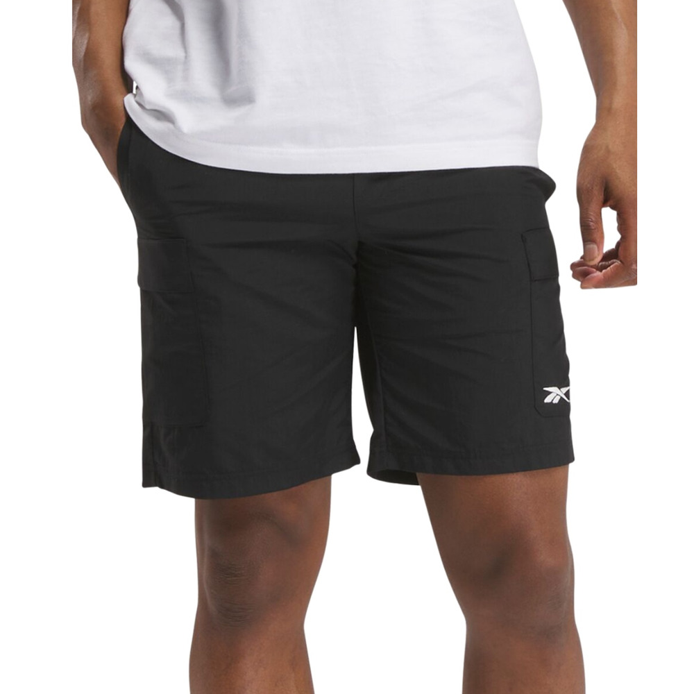 Reebok Men Classics Uniform Regular-Fit 9" Cargo Shorts Black Size S